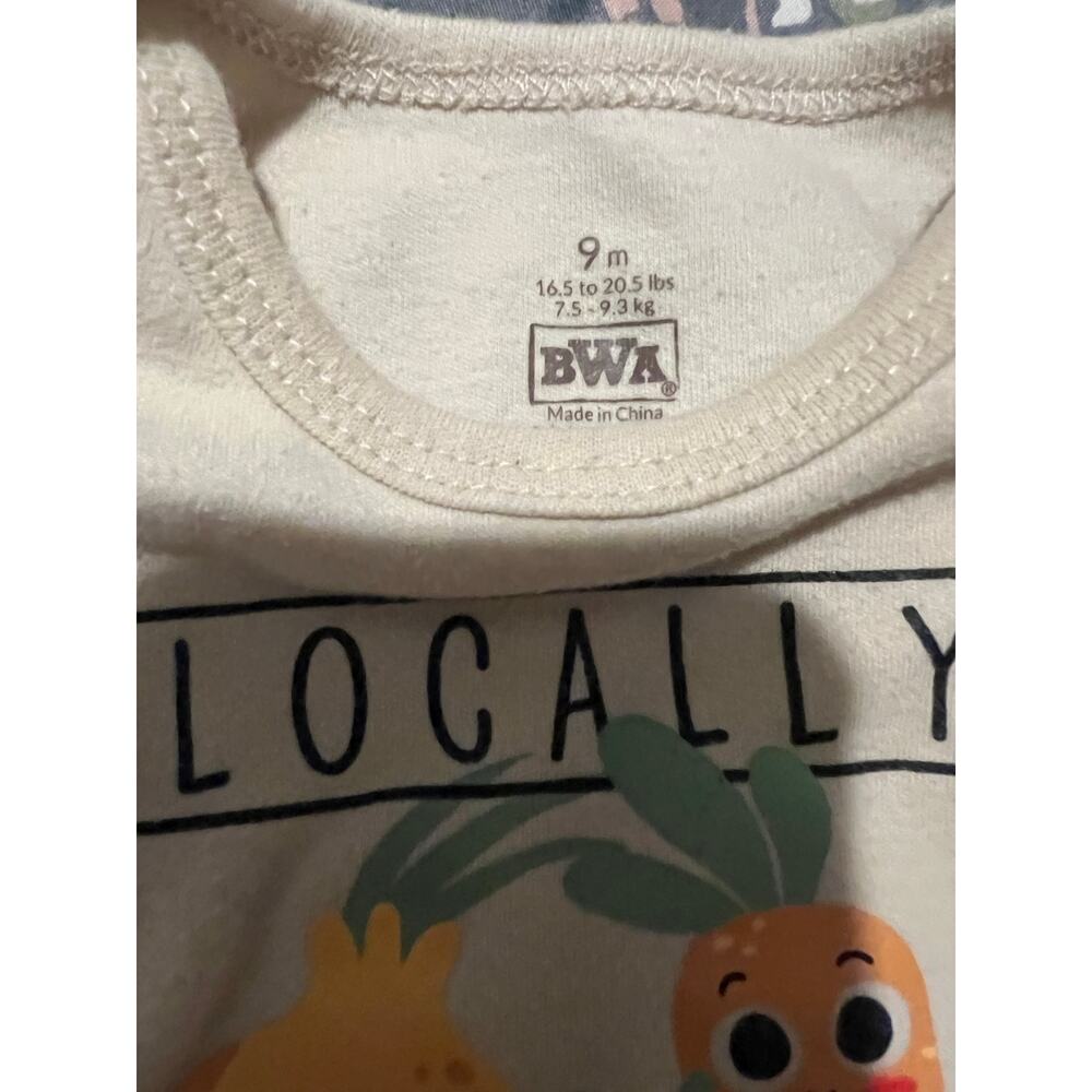 Locally grown onesie size 9 months
